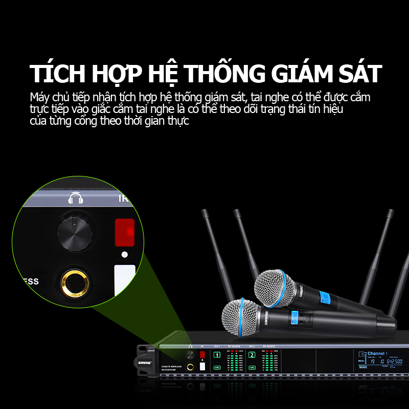 Shuer/AD4D microphone wireless,micro không dây cao cấp,micro hát karaoke không dây chống hú