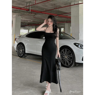 Đầm 2 Dây Dáng Dài Tà Xòe