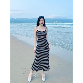 Đầm 2 Dây Dáng Dài Tà Xòe