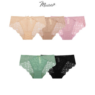 Combo 5 Quần Lót Nữ Ren Phối Lưới Lưng Thấp Thoải Mái Gợi Cảm Frangipani (Mustoto MQ23)