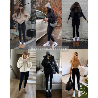 LEGGING TRƠN ĐEN - quần ôm trơn