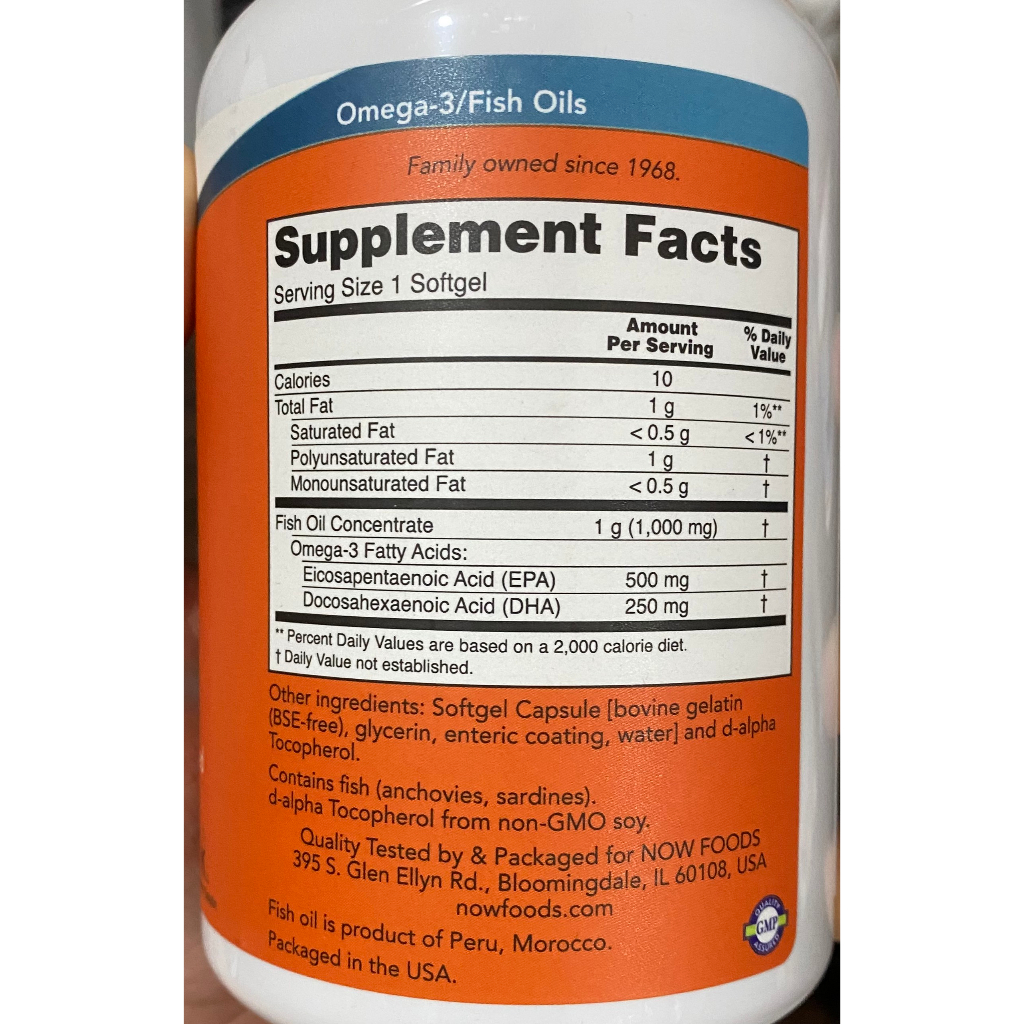 Viên Bổ Sung Dầu Cá Siêu Cô Đặc Now Omega 3 ULTRA 180 Viên