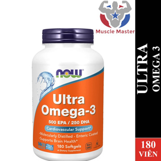 Viên Bổ Sung Dầu Cá Siêu Cô Đặc Now Omega 3 ULTRA 180 Viên