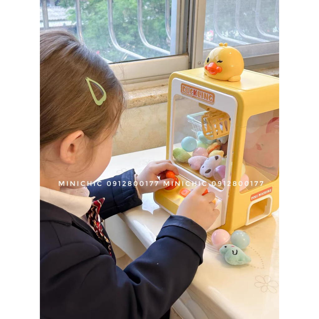 Máy gắp thú cỡ bé hình Khủng Long, Vịt Và Mèo