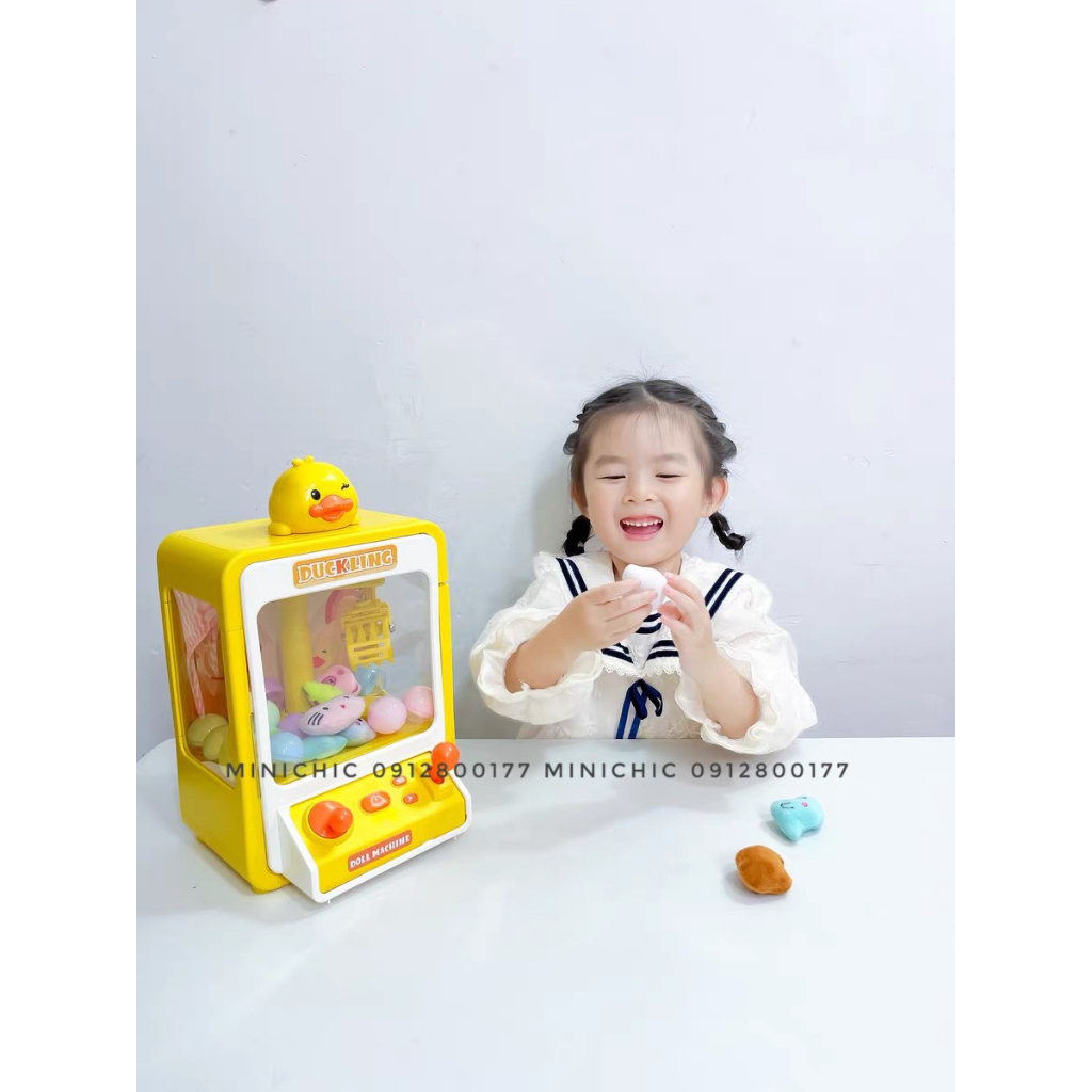 Máy gắp thú cỡ bé hình Khủng Long, Vịt Và Mèo