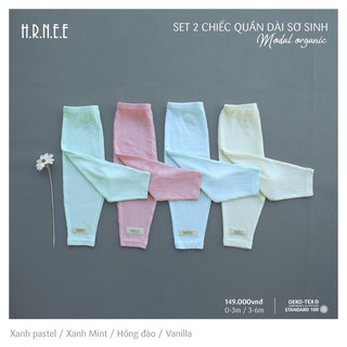 Hrnee set 2 quần dài cho bé 0-6M