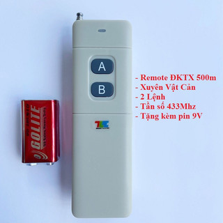 Remote điều khiển từ xa 500m tần số 433Mhz, remot 2 kênh AB
