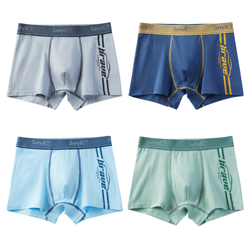 Quần chip đùi trẻ em nam cao cấp sét 4 quần lót bé trai size đại mềm mát cho bé từ 36-65kg