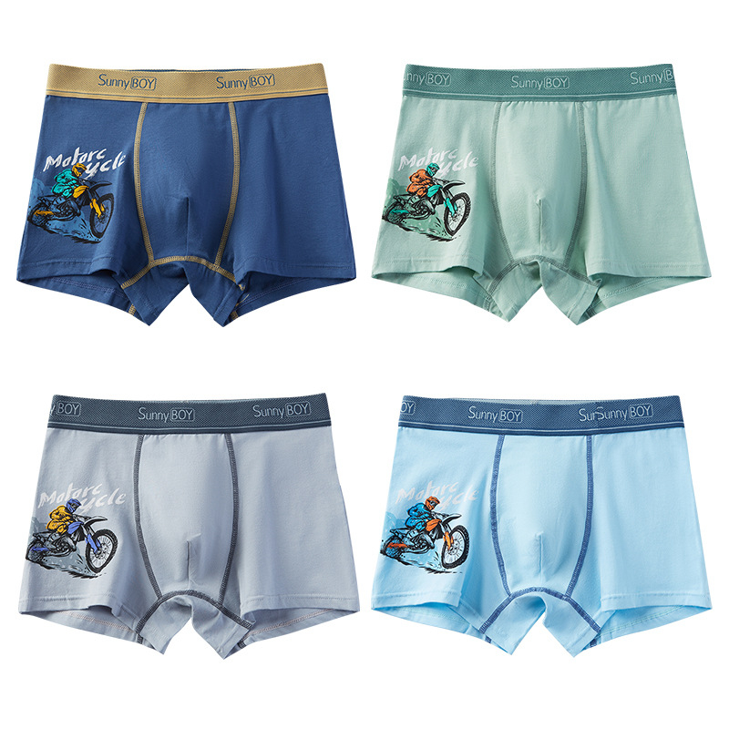 Quần chip đùi trẻ em nam cao cấp sét 4 quần lót bé trai size đại mềm mát cho bé từ 36-65kg