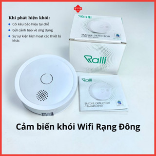 Cảm biến báo khói wifi rạng đông - cảm biến khói thông minh tích hợp chuông báo, cảnh báo trên app