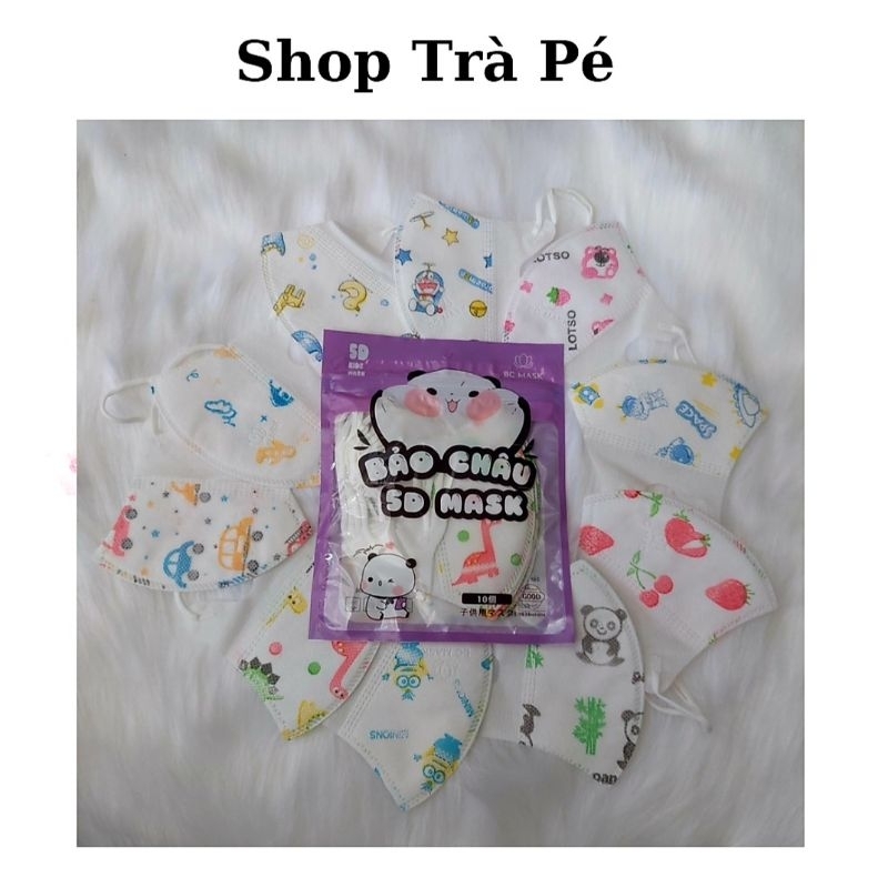 1 THÙNG 100 CÁI KHẨU TRANG 5D BÉ