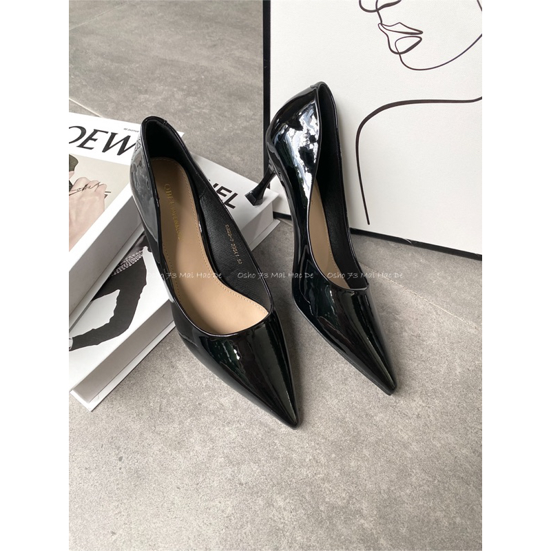 GIÀY MŨI NHỌN DA BÓNG CAO GÓT 5CM DD229-7