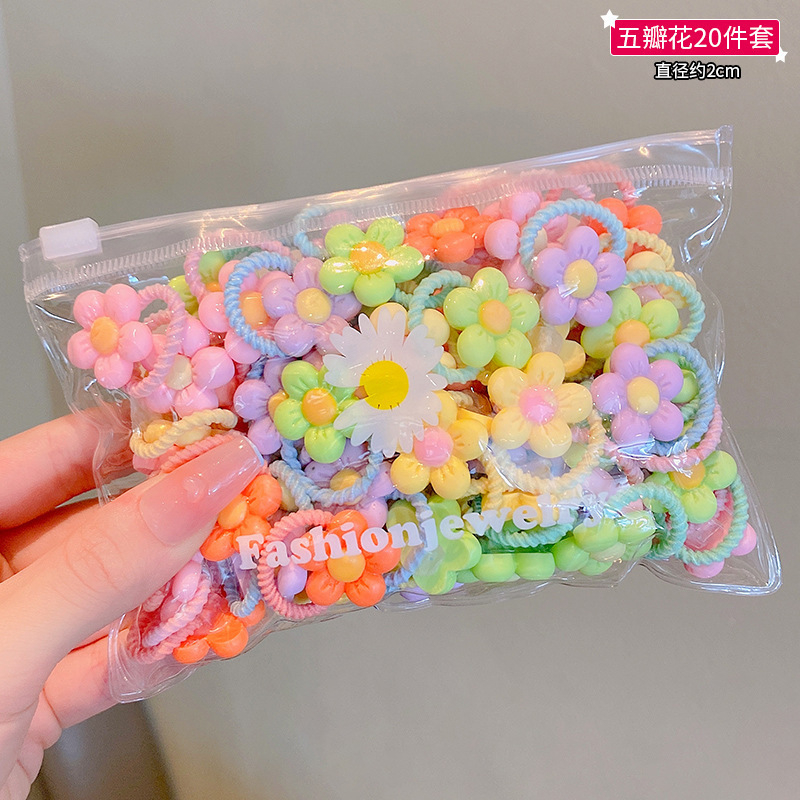 Set 20 Dây Chun Tóc Xoắn Không Làm Đau Tóc Bé Gái