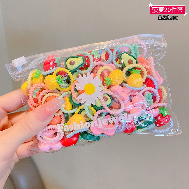 Set 20 Dây Chun Tóc Xoắn Không Làm Đau Tóc Bé Gái