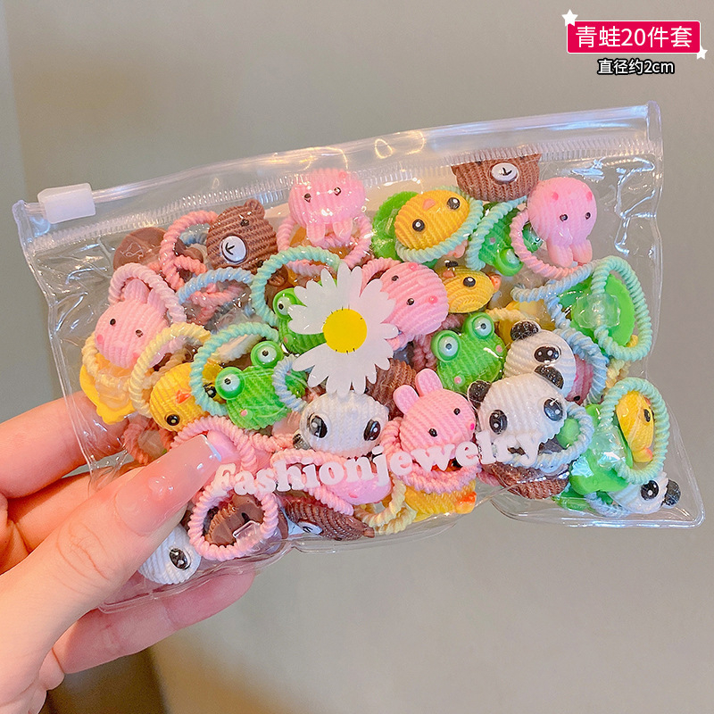 Set 20 Dây Chun Tóc Xoắn Không Làm Đau Tóc Bé Gái
