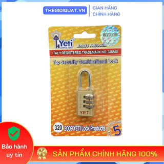 Ổ khóa số mini YETI No.320 chất liệu đồng thau, 3 số mật khẩu thay đổi tùy ý - Hàng chính hãng