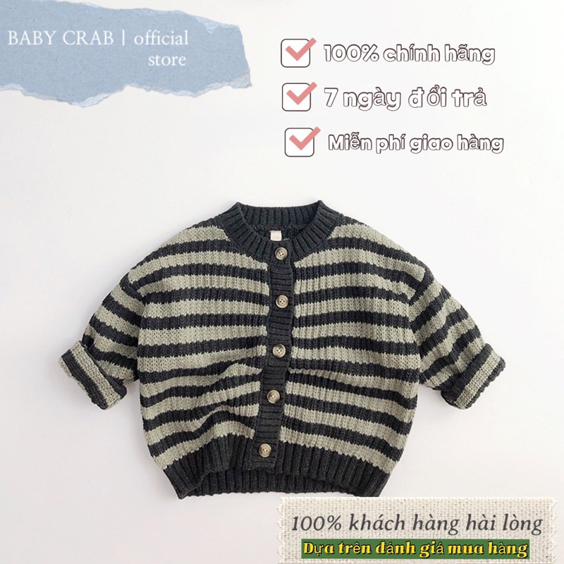 Áo len cài cúc kiểu dáng basic cho bé trai bé gái