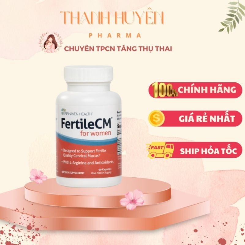 Viên uống Tăng chất nhầy, đẹp niêm mạc FertileCM For Women 90 viên cho phụ nữ – Thanh Huyền Pharma