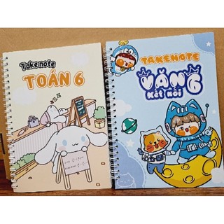 Combo sổ tay takenote Toán 6, Văn 6 kết nối