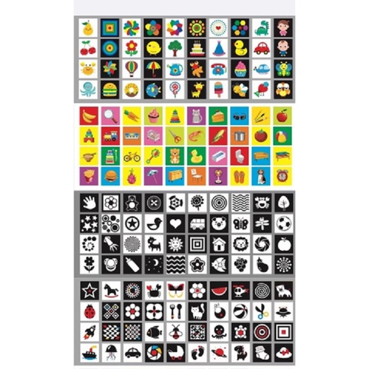 Bộ Thẻ FLASHCARD Kích Thích Thị Giác Cho Bé Từ 0-36 Tháng