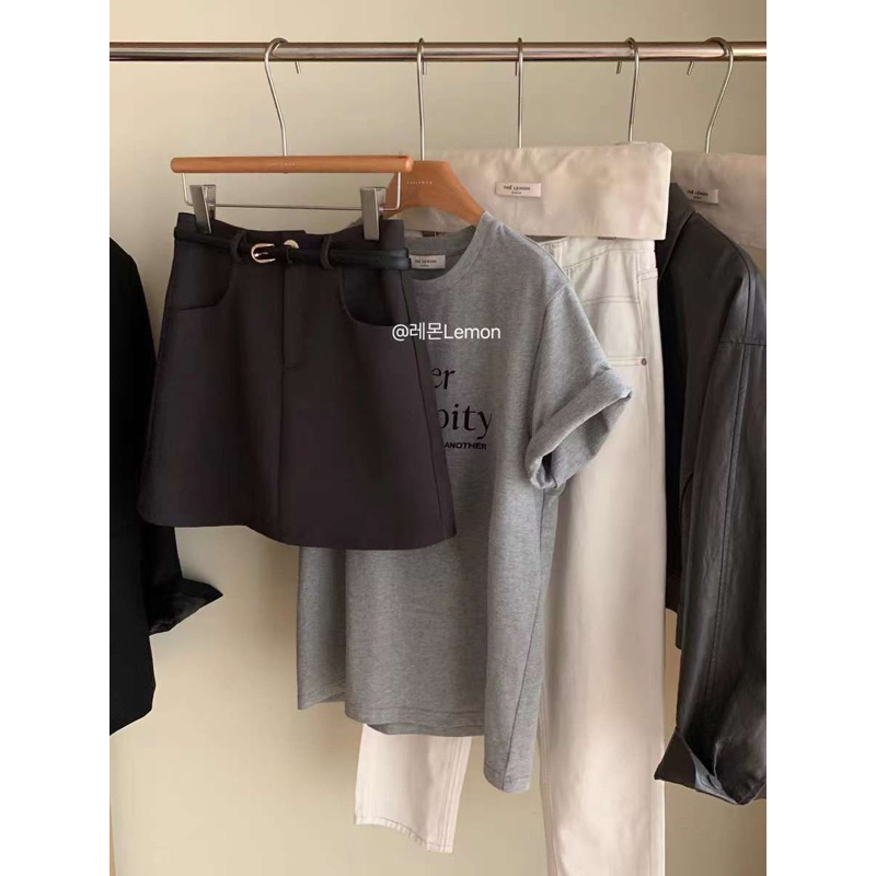 Chân váy suông chữ A kèm đai 6658 🇰🇷