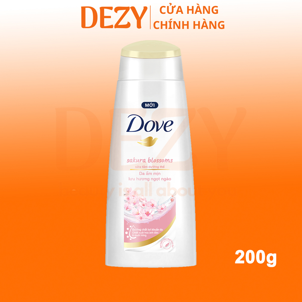 Sữa Tắm Dưỡng Thể Dove Sakura Blossoms 200g Dưỡng Ẩm Mịn Da Từ Unilever
