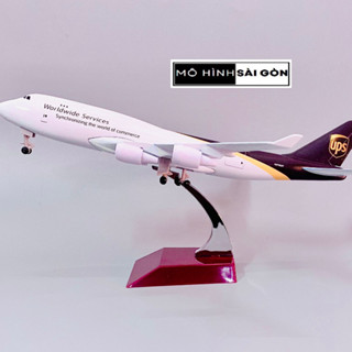  Máy Bay Boeing B747 UPS Air Cargo Mô Hình 20cm Tỉ Lệ 1:400 Hợp Kim Cao Cấp Có Bánh Xe 