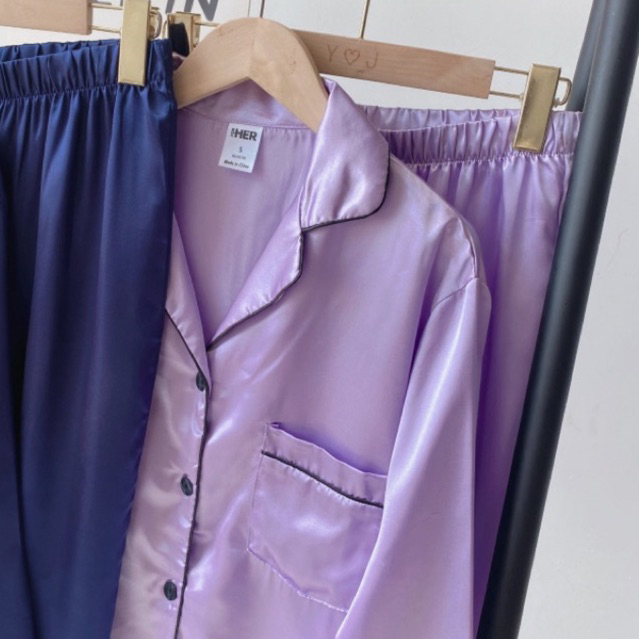 Bộ PJ satin tím lilac dư xịn Tqxk