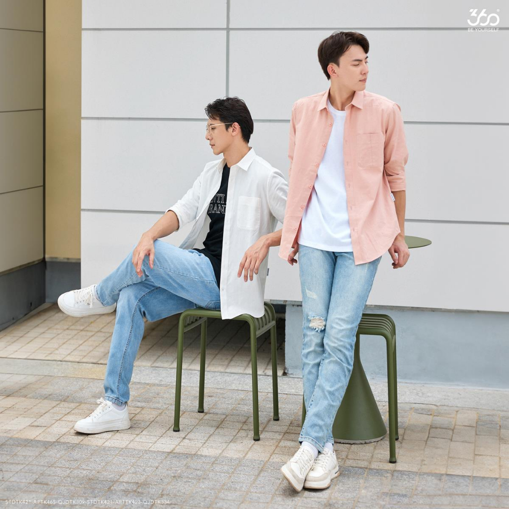 Áo sơ mi nam dài tay cổ bẻ thương hiệu 360 Boutique chất liệu cotton cao cấp - STDTK421