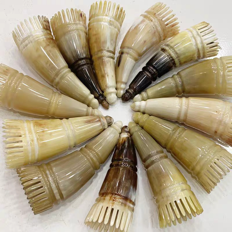 ỐNG GIÓ SỪNG MASSAGE ĐẦU -GIÚP LƯU THÔNG MÁU.Lược chải tóc, lược sừng massage da đầu dạng tròn cao cấp giảm gãy rụng tóc