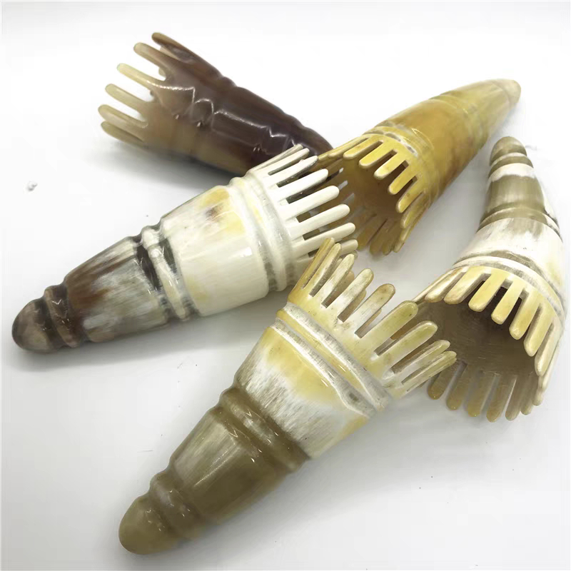 ỐNG GIÓ SỪNG MASSAGE ĐẦU -GIÚP LƯU THÔNG MÁU.Lược chải tóc, lược sừng massage da đầu dạng tròn cao cấp giảm gãy rụng tóc