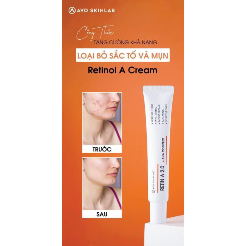 Retinal A cream Avo skinlab sáng da , giảm mụn giảm nám tàn nhang , chống lão hoá giúp da căng mịn Dr Linh Hà