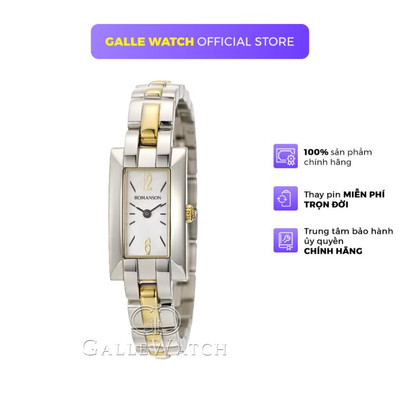 Đồng hồ nữ Romanson RM8274LCWH mặt kính Sapphire sang trọng, chống nước 3 ATM, dây thép đeo tay thời trang