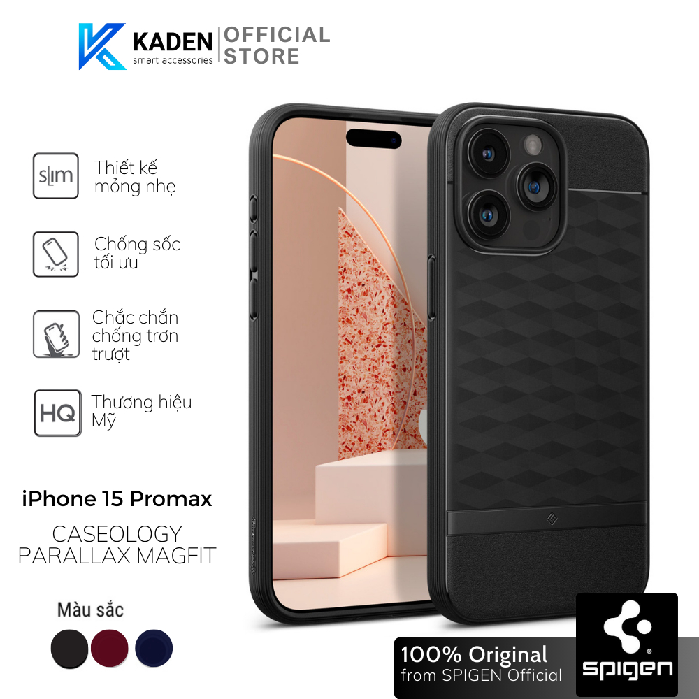 Ốp Lưng Iphone 15 Pro Max Spigen Caseology Parallax Magfit - ACS06615 - Hàng chính hãng