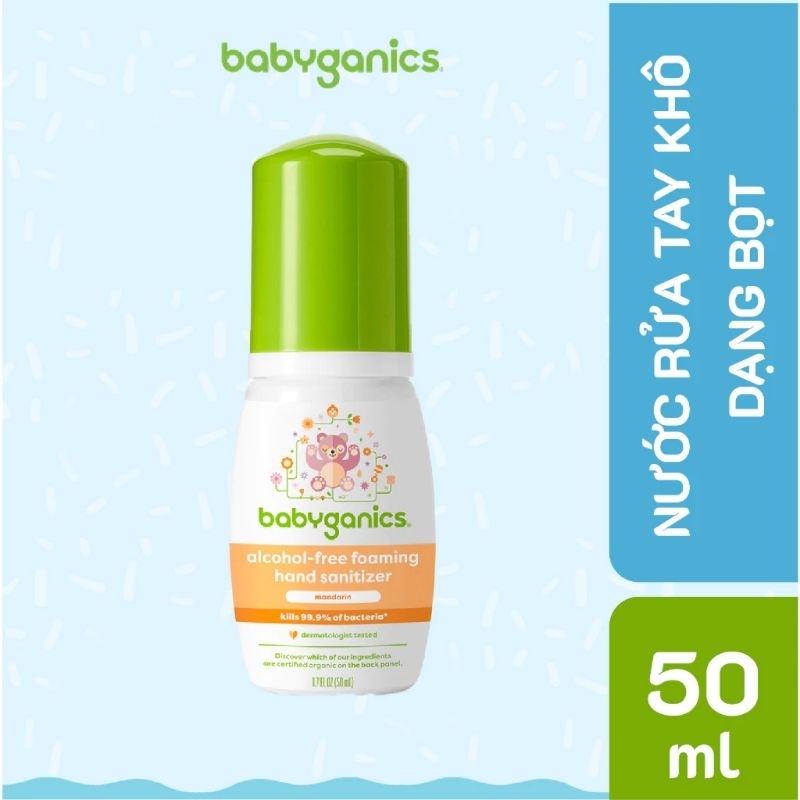 Nước rửa tay khô Babyganics 50ml