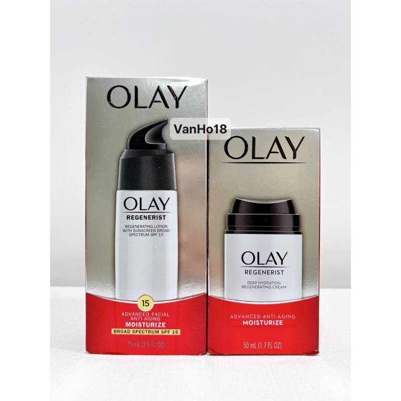 USA_Kem dưỡng da giảm nếp nhăn OLAY Regenerist Deep Hydration Regenerating Cream + Lotion SPF15 Advanced ANTI-AGING