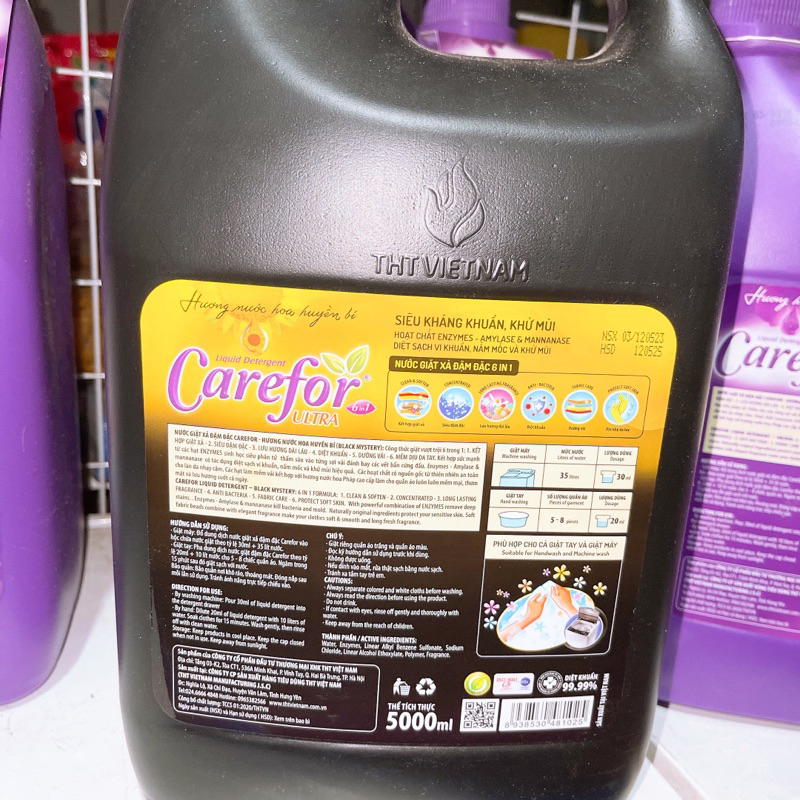 Nước Giặt Xả Đậm Đặc Carefor Thái Lan Chính Hãng Can 5000ml