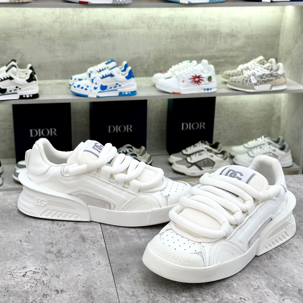 Giày sneaker Dolce Gabbana Trắng full dây to LA on web fullbox bill thẻ phụ kiện