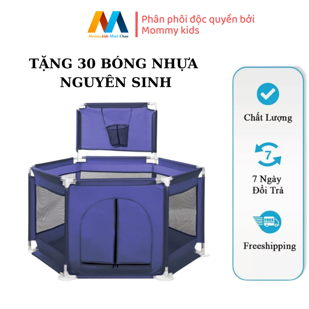 Quây cũi, nhà bóng kích thước 1m3 cho bé khung ninox 304 kích thước 1m3