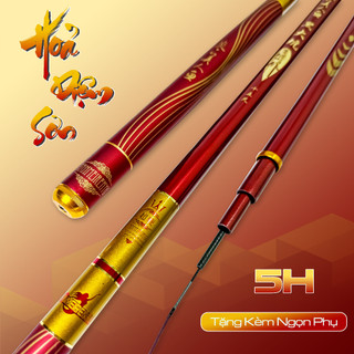 Cần câu đài 6h hoả diệm sơn phân bổ lực 19i cần câu tay cacbon xoắn cao cấp tặng kèm ngọn phụ