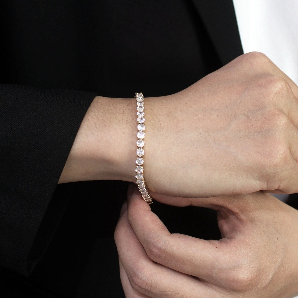 Vòng Tay Bạc Đính Đá Tavi Studio Đơn Giản Thời Trang Cho Nam Và Nữ - Lắc Tay Đính Đá