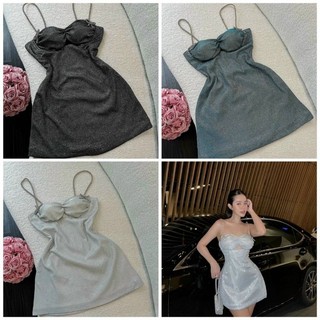 đầm body nhu 2 dây kết đa