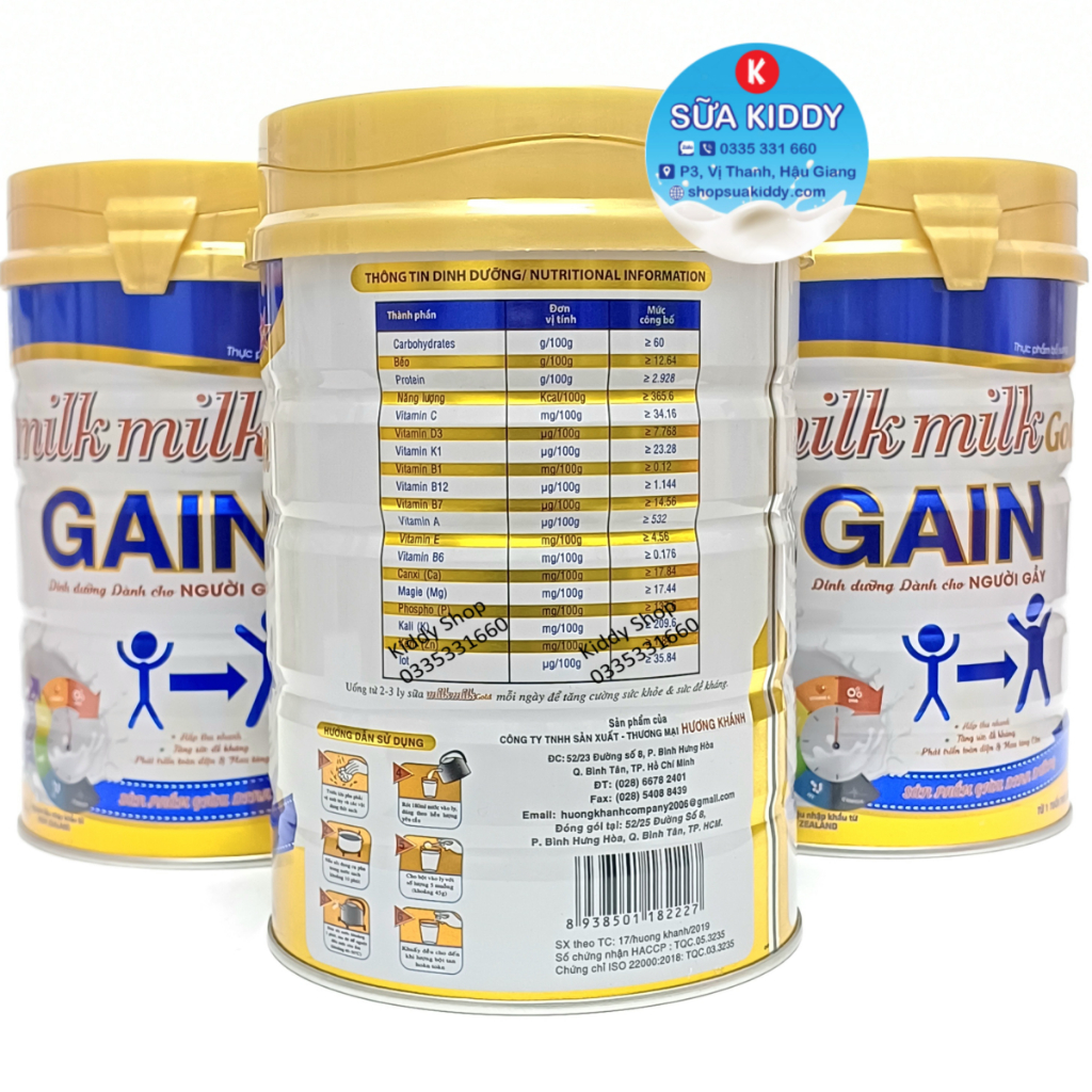 Sữa TĂNG CÂN dành cho người gầy Milkmilk Gain 900g