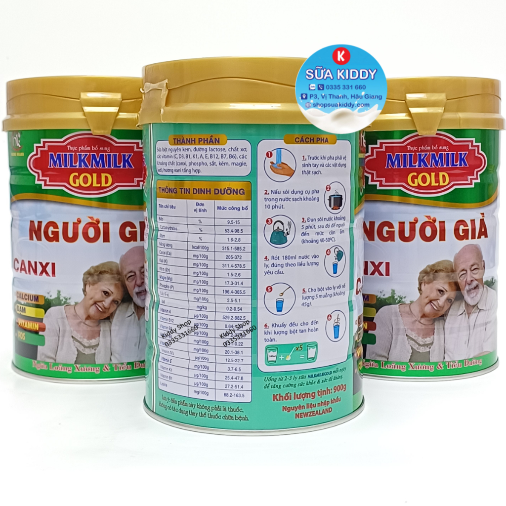 Sữa Milkmilk canxi dành cho người già 900G