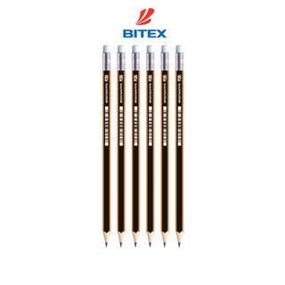Bút chì đen Bitex 2B Soft Series Plus có gôm PC05