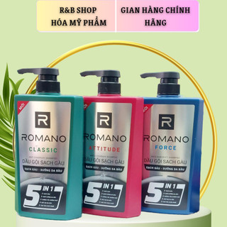 DẦU GỘI SẠCH GÀU ROMANO CLASSIC -- FORCE 5IN1 650g