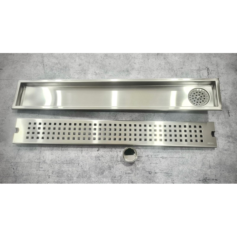 Thoát sàn chống mùi inox sus 304, lỗ thoát lệch, 10x60cm