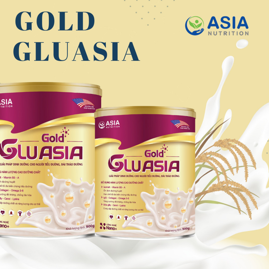 Sữa bột Gluasia Gold Hộp 400g Tốt Cho Người Tiểu Đường, Giúp Ổn Định Đường Huyết