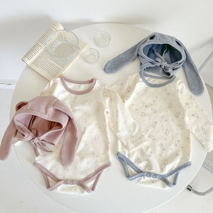 Bộ Body Liền Thân Ranbee Kèm Mũ Chất Liệu Cotton An Toàn Size 0-1 Tuổi