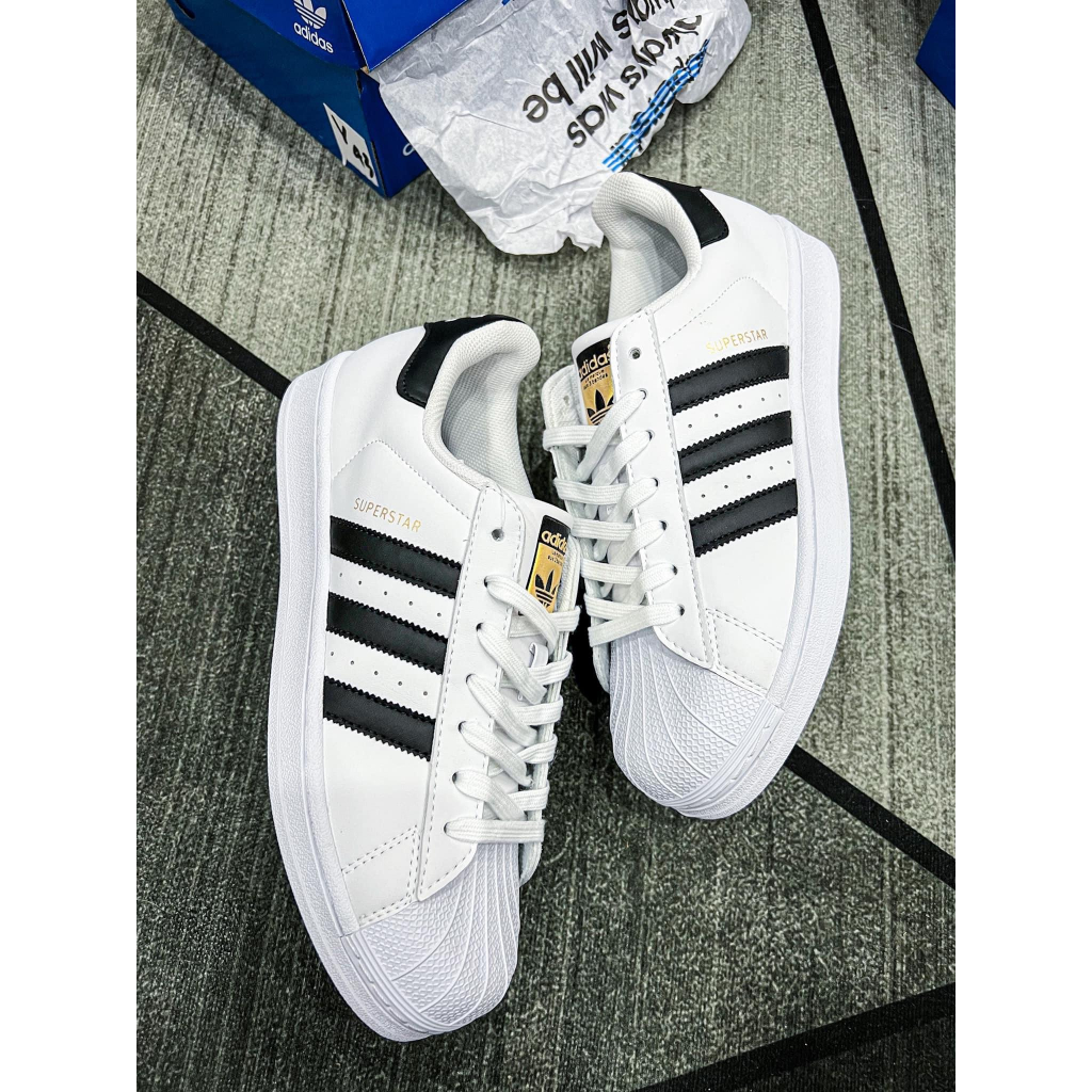 Giày _Adidas Superstar tem vàng, Giày Thể Thao Nam Nữ_Adidas Sò Hàng Chuẩn S.C Full Phụ Kiện | BigBuy360 - bigbuy360.vn